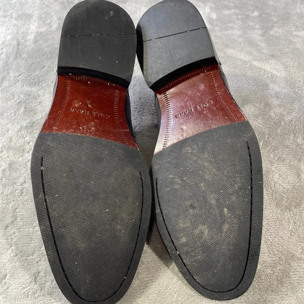 Cole Haan Oxford Dress‎ Shoes Mens 10 Black Leather Cap Toe Office Casual Career